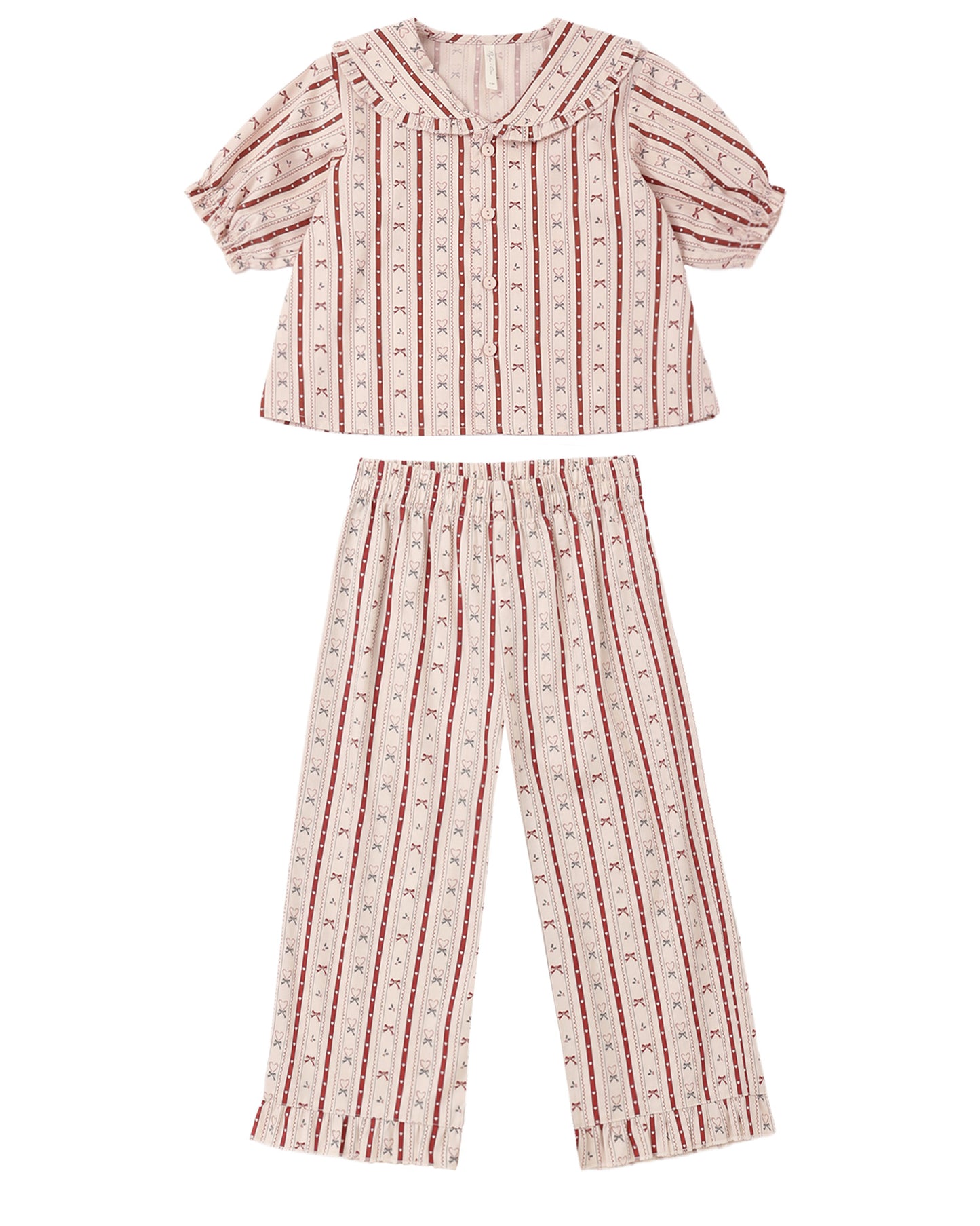 *PRE ORDER RYLEE + CRU RUFFLE PAJAMAS CANDY CANE LANE