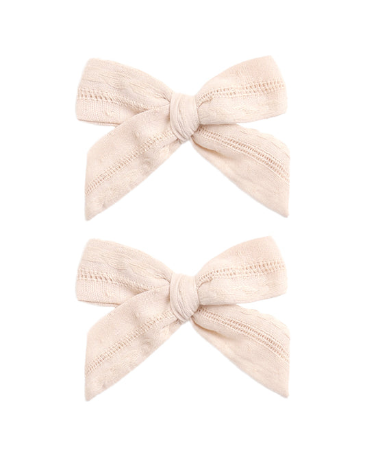*PRE ORDER* RYLEE + CRU TEEN BOWS, SET OF 2 ANTIQUE