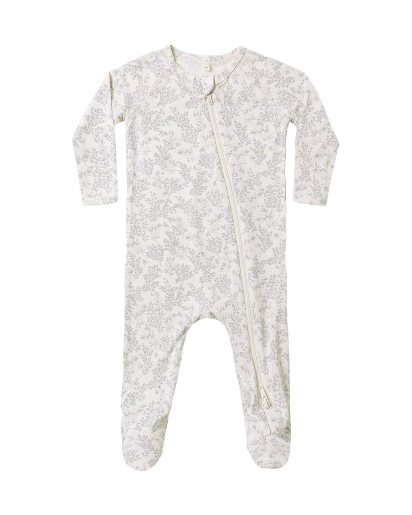 RYLEE + CRU BAMBOO ZIP FOOTIE CLOUD FLORAL