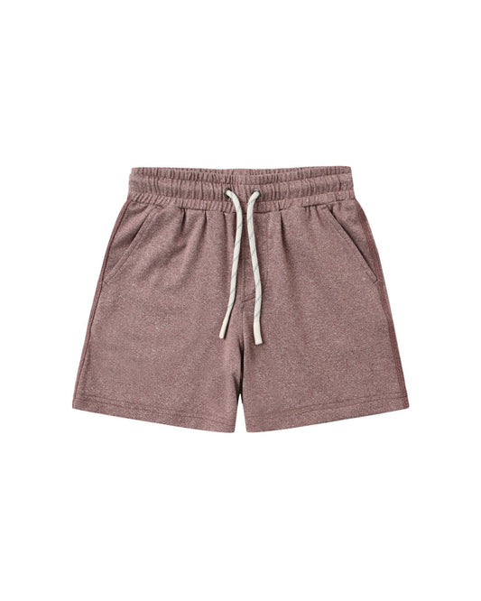 RYLEE + CRU OCEANSIDE TECH SHORT HEATHERED MULBERRY
