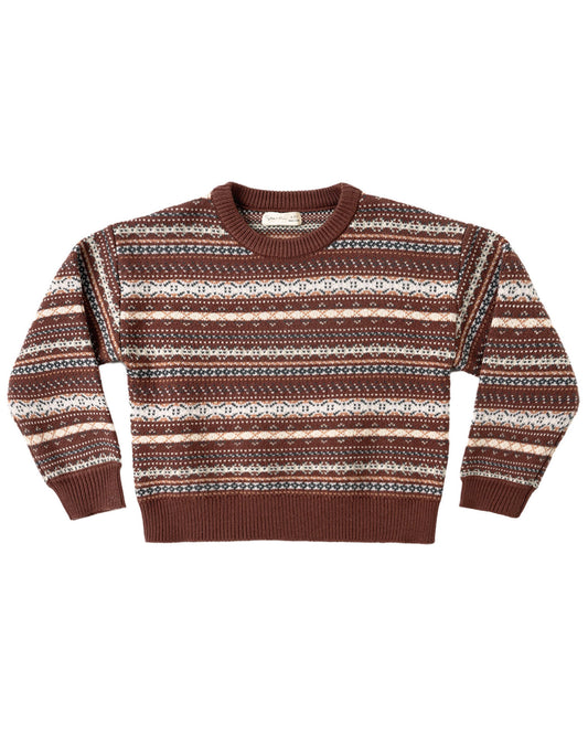 RYLEE + CRU ASPEN SWEATER MULBERRY MULTI-STRIPE