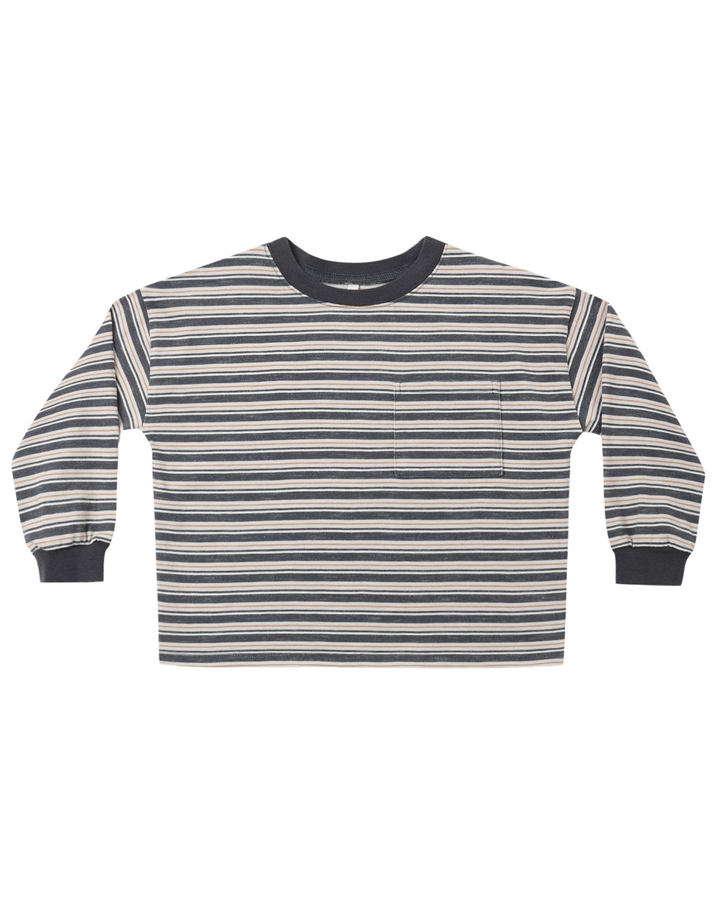 RYLEE + CRU RELAXED LONG SLEEVE TEE BLUE STRIPE