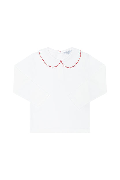 NELLAPIMA Elise Peter Pan Collar Shirt - RED