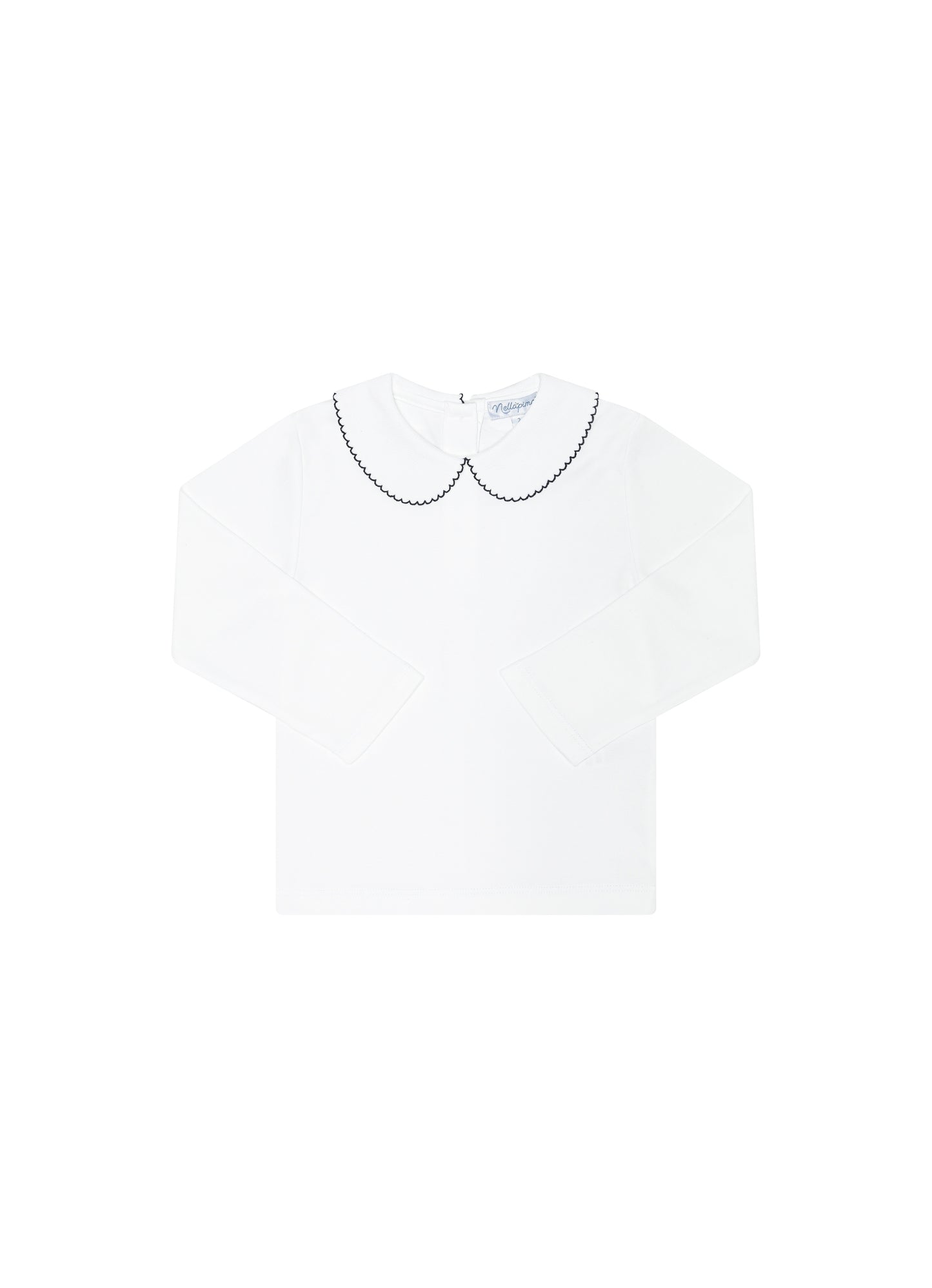 NELLAPIMA Elise Peter Pan Collar Shirt - Navy