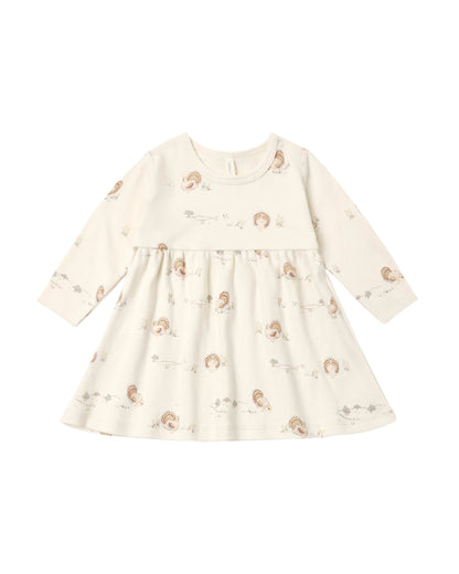 Quincy Mae LONG SLEEVE BABY DRESS TURKEY