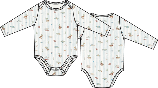 PREORDER Angel Dear Lake Cuties - Long Sleeve Bodysuit
