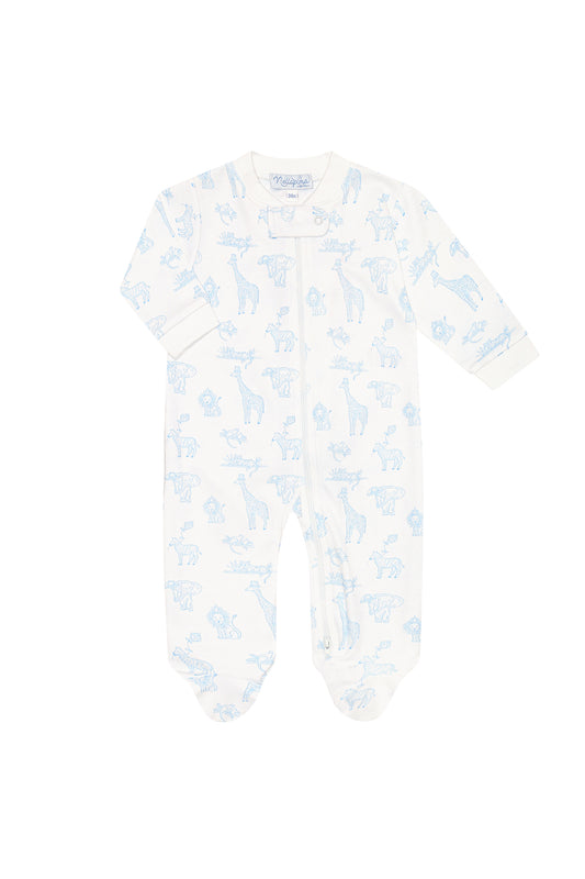 Nellapima BLUE SAFARI ZIPPER FOOTIE - Persnickety Shop
