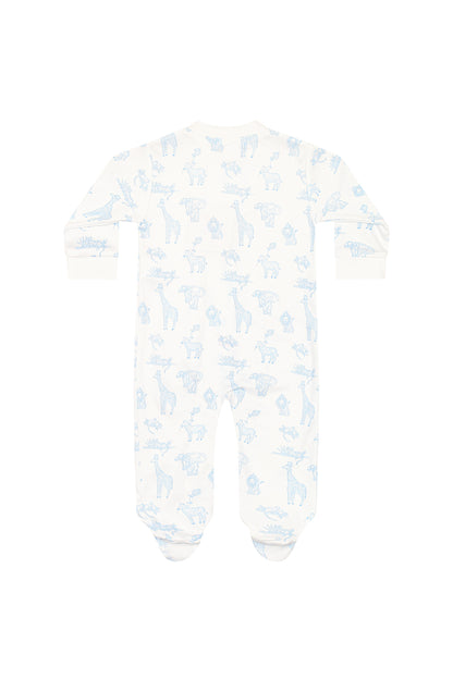 Nellapima BLUE SAFARI ZIPPER FOOTIE - Persnickety Shop