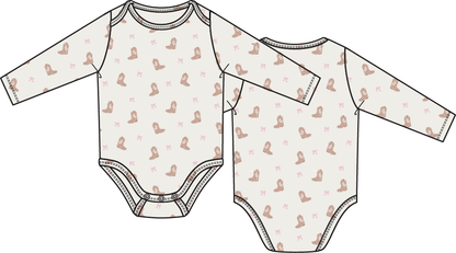 Angel Dear Mini Cowgirl Boots - Long Sleeve Bodysuit