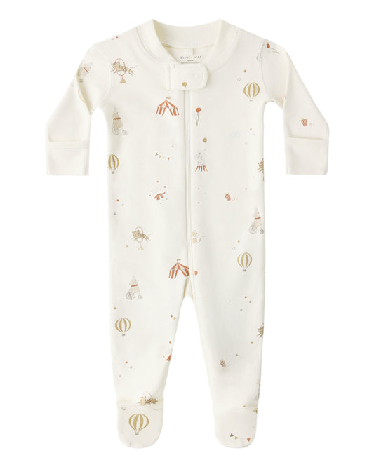 Quincy Mae ZIP LONGSLEEVE SLEEPER FOOTIE CARNIVAL