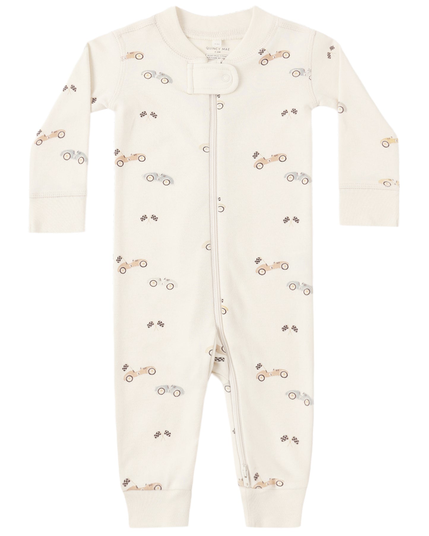 Quincy Mae ZIP LONGSLEEVE SLEEPER RACE CAR - Persnickety Shop