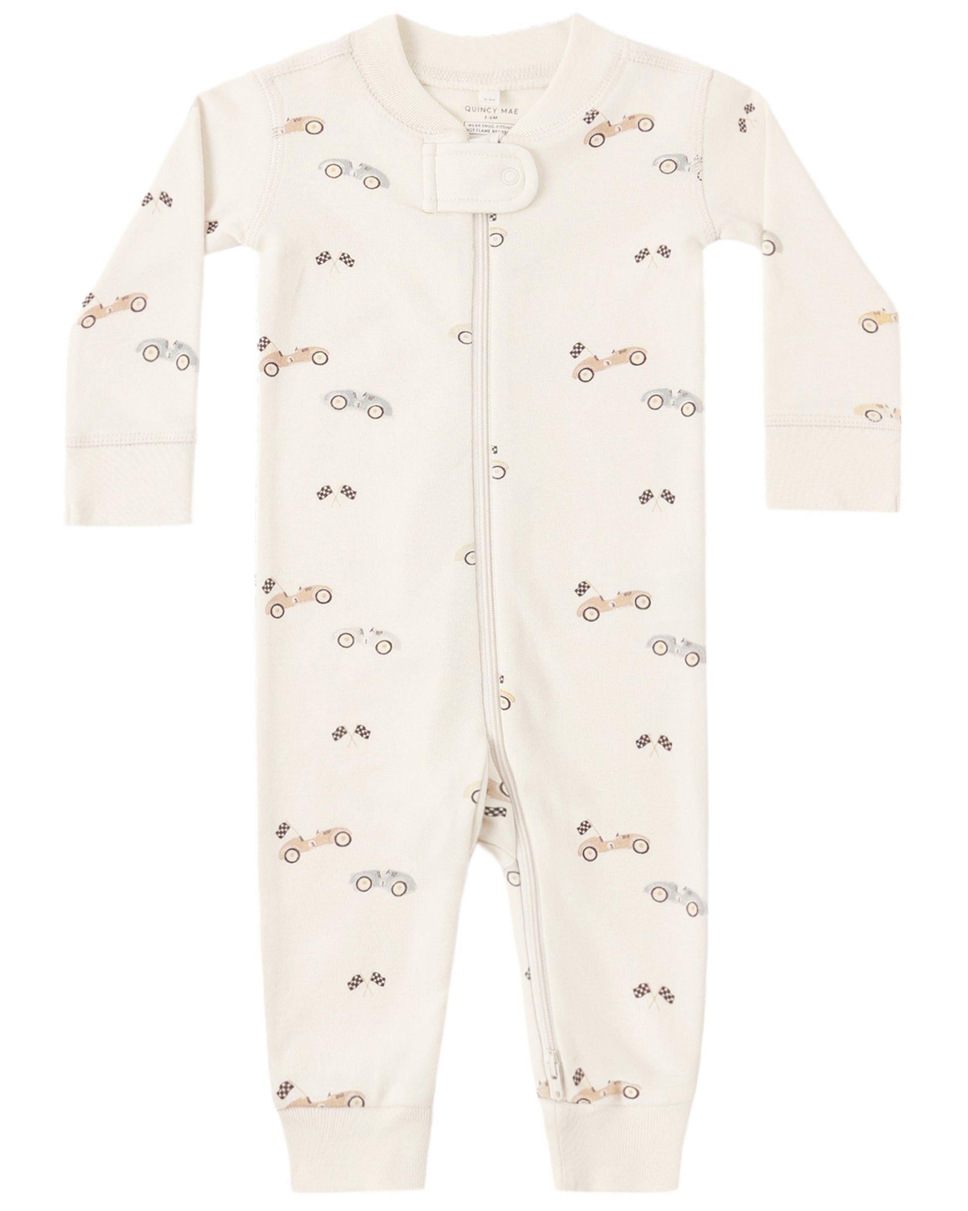 Quincy Mae ZIP LONGSLEEVE SLEEPER RACE CAR - Persnickety Shop