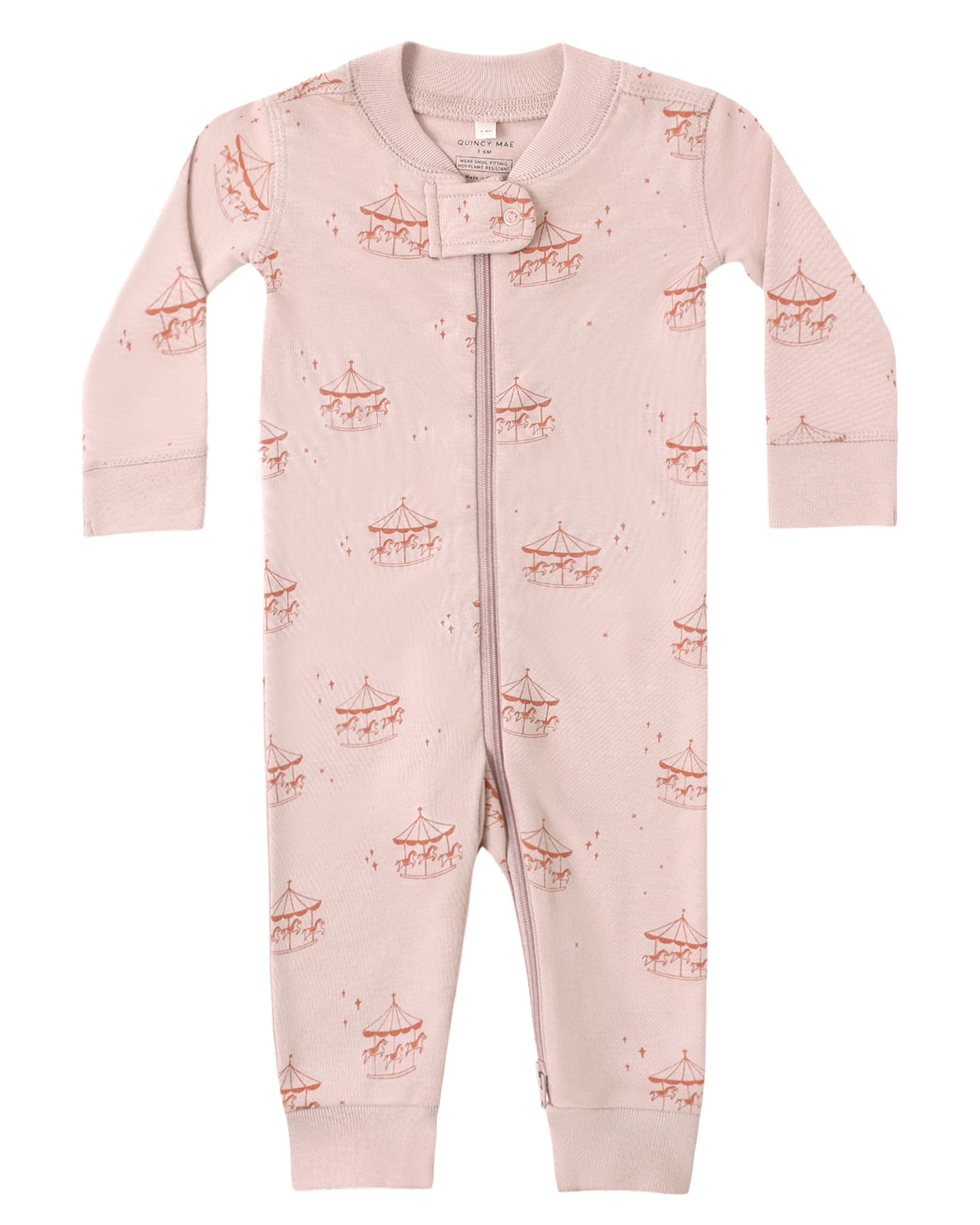 Quincy Mae ZIP LONGSLEEVE SLEEPER CAROUSEL - Persnickety Shop