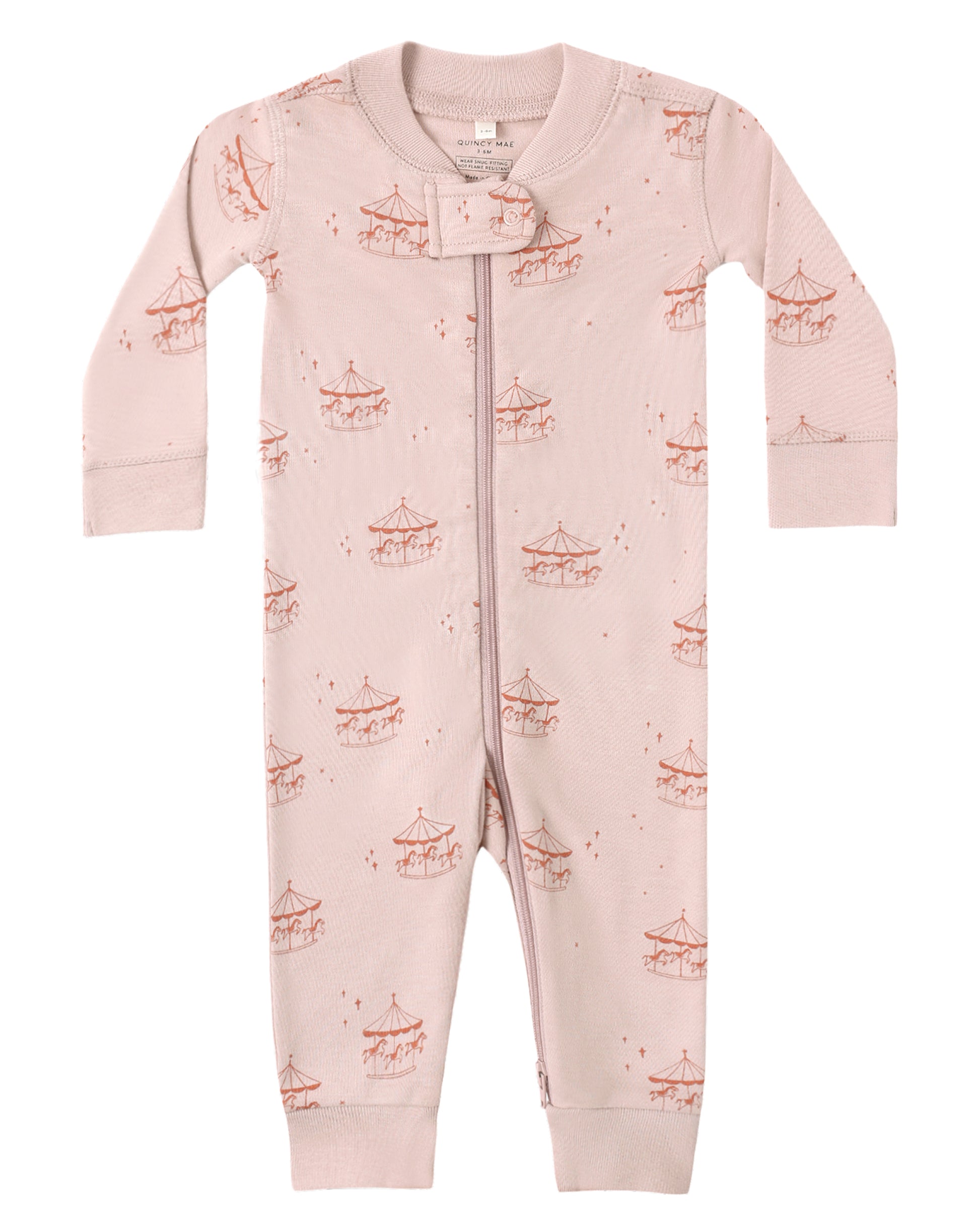 Quincy Mae ZIP LONGSLEEVE SLEEPER CAROUSEL - Persnickety Shop