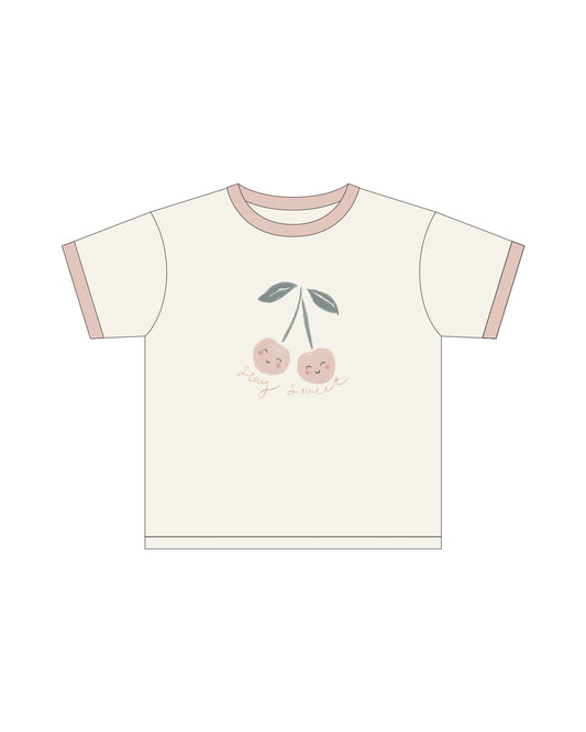 Quincy Mae RINGER TEE Cherry - Persnickety Shop