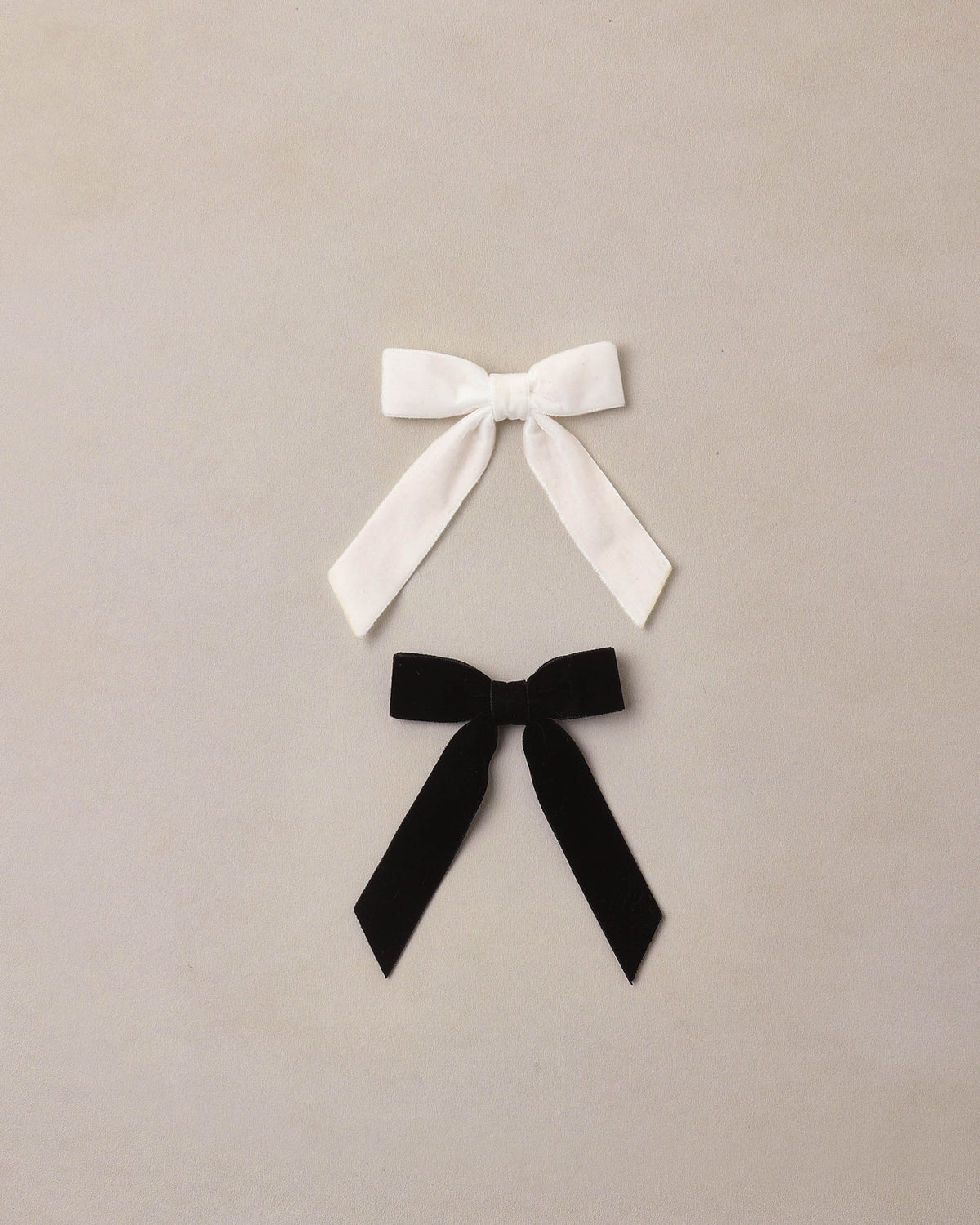 Noralee VELVET BOWS SET BLACK, IVORY