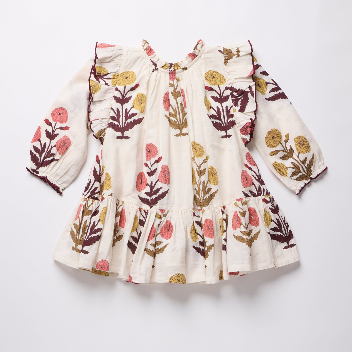 Pink Chicken GIRLS HARPER DRESS- HARVEST DANDELION