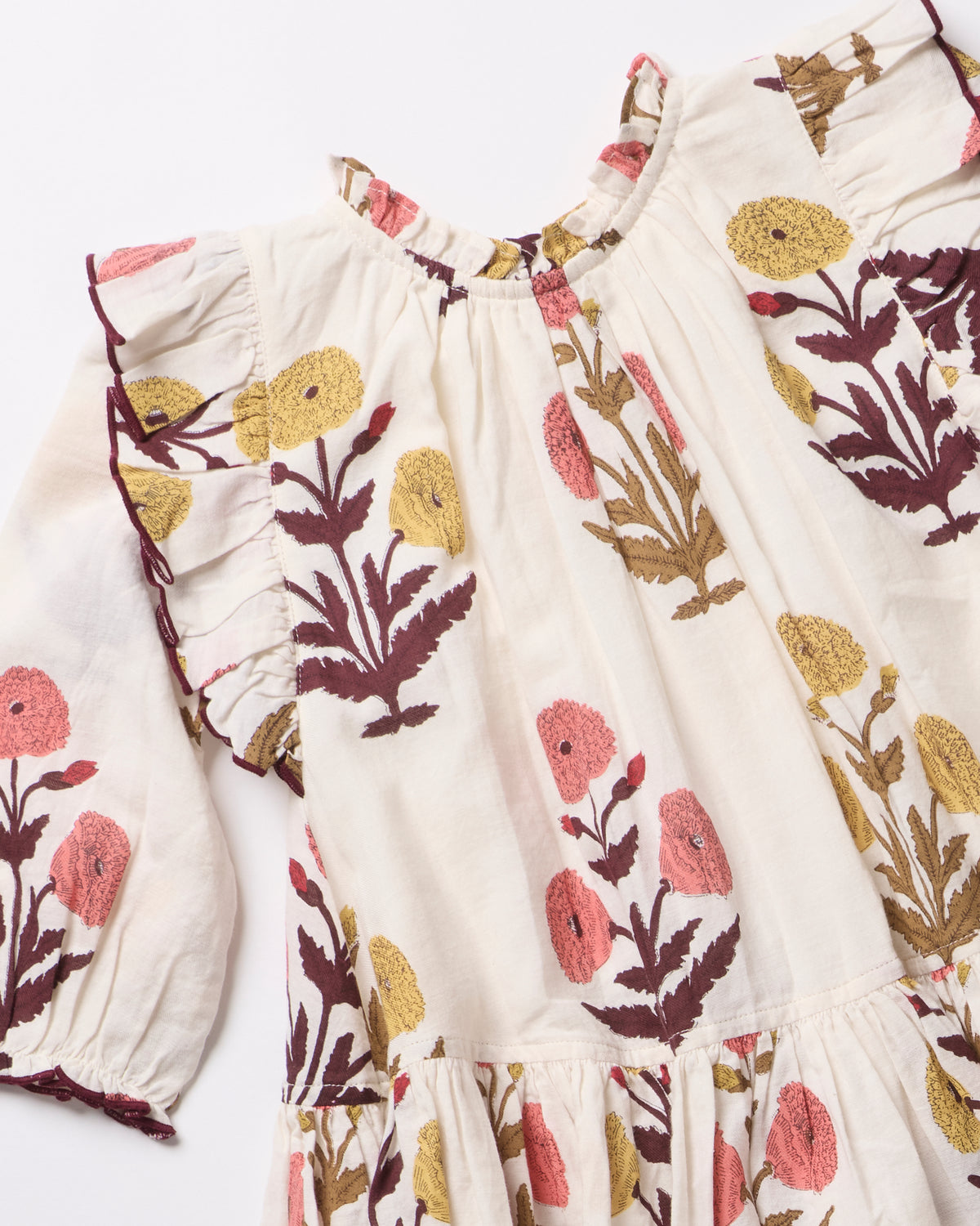 Pink Chicken GIRLS HARPER DRESS- HARVEST DANDELION