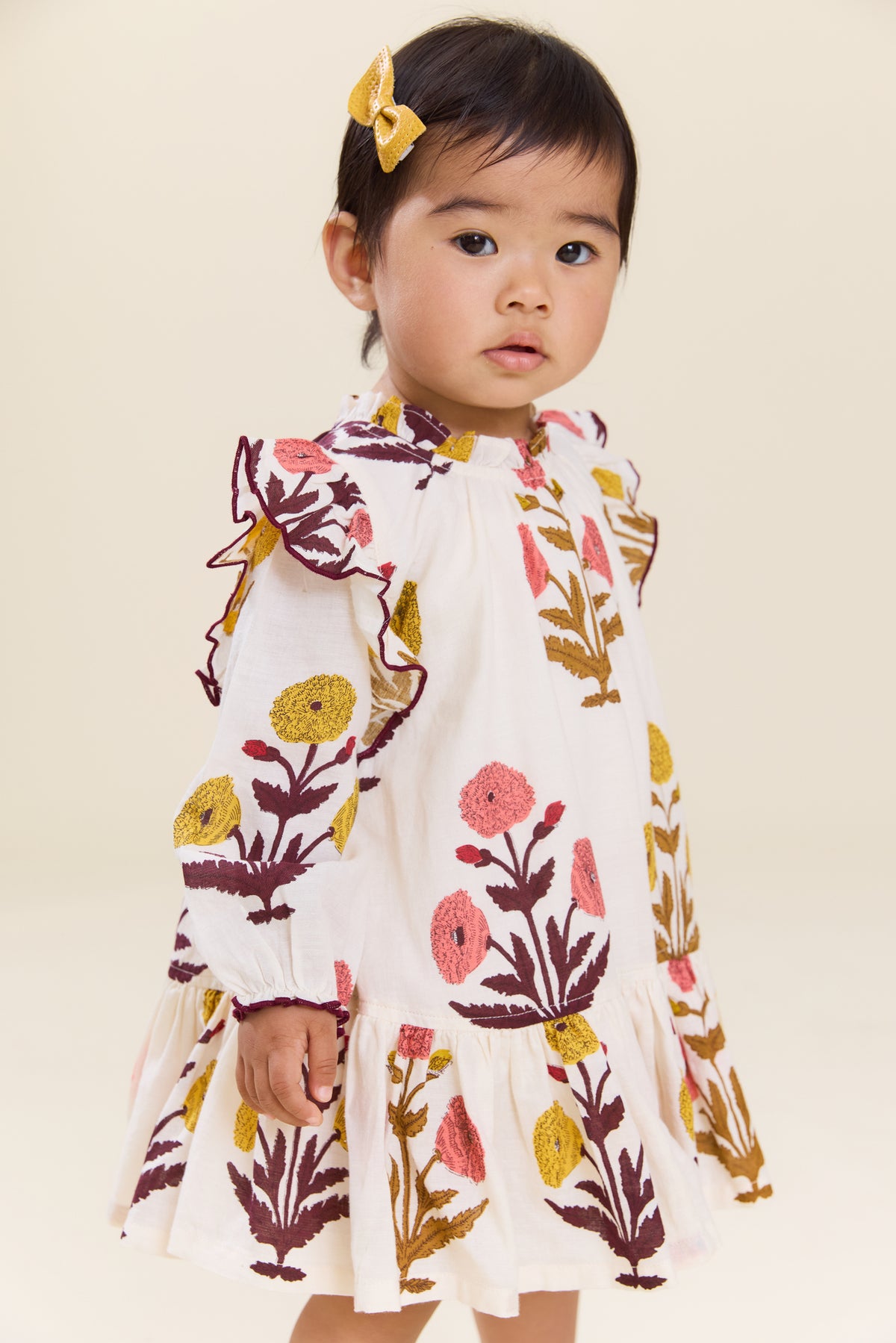 Pink Chicken BABY GIRLS HARPER DRESS SET - HARVEST DANDELION