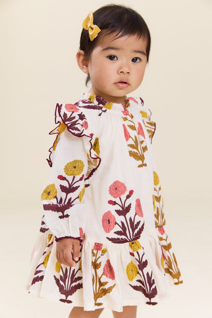Pink Chicken BABY GIRLS HARPER DRESS SET - HARVEST DANDELION