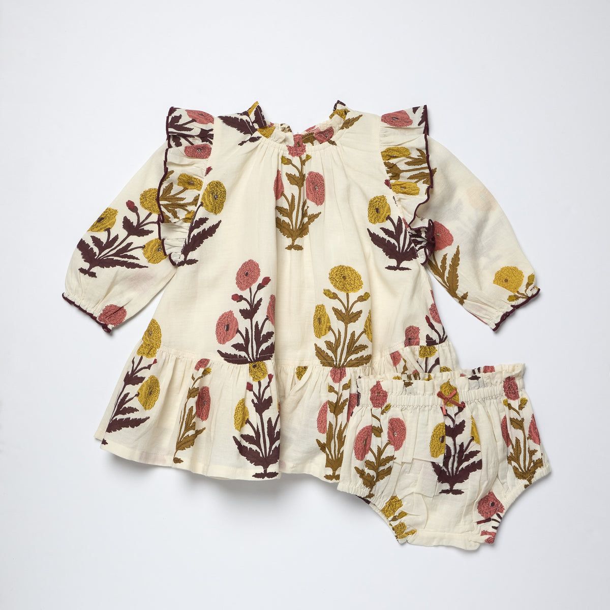 Pink Chicken BABY GIRLS HARPER DRESS SET - HARVEST DANDELION
