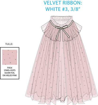 Angel Dear Velour Soft Pink - Tulle Play Cape