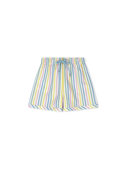 BARNES BATHING SUIT- SORBET STRIPE WITH BLUE TIE - Persnickety Shop