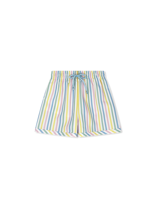 BARNES BATHING SUIT- SORBET STRIPE WITH BLUE TIE - Persnickety Shop
