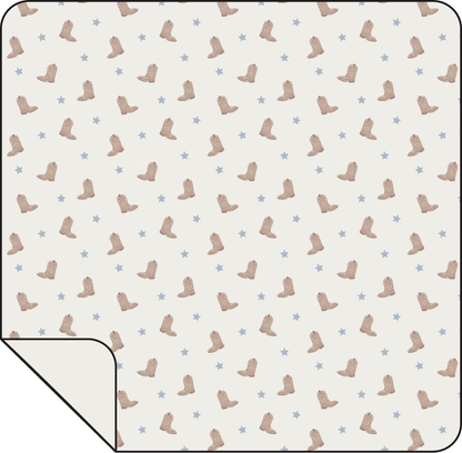Angel Dear Mini Cowboy Boots - Swaddle Blanket