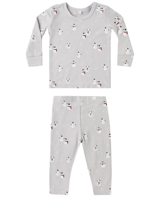 Quincy Mae BAMBOO PAJAMA SET SNOWMAN