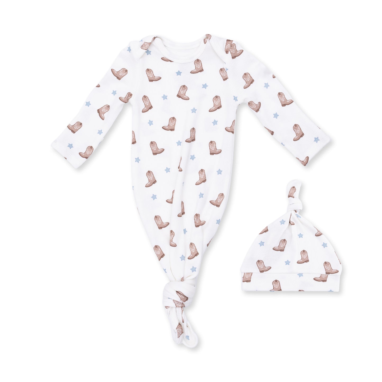 PREORDER Angel Dear Mini Cowboy Boots - Knotted Gown And Knotted Hat