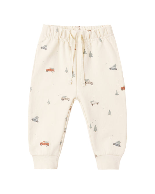 Quincy Mae RELAXED FLEECE SWEATPANT HOLIDAY DRIVE - Persnickety Shop
