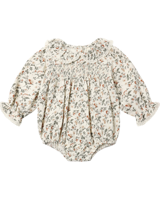 Quincy Mae CALLIE ROMPER HOLIDAY FLORAL