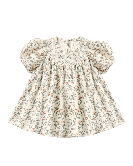 Quincy Mae CARINA DRESS HOLIDAY FLORAL