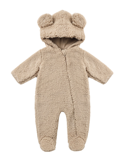 QUINCY MAE BEAR JUMPSUIT LATTE