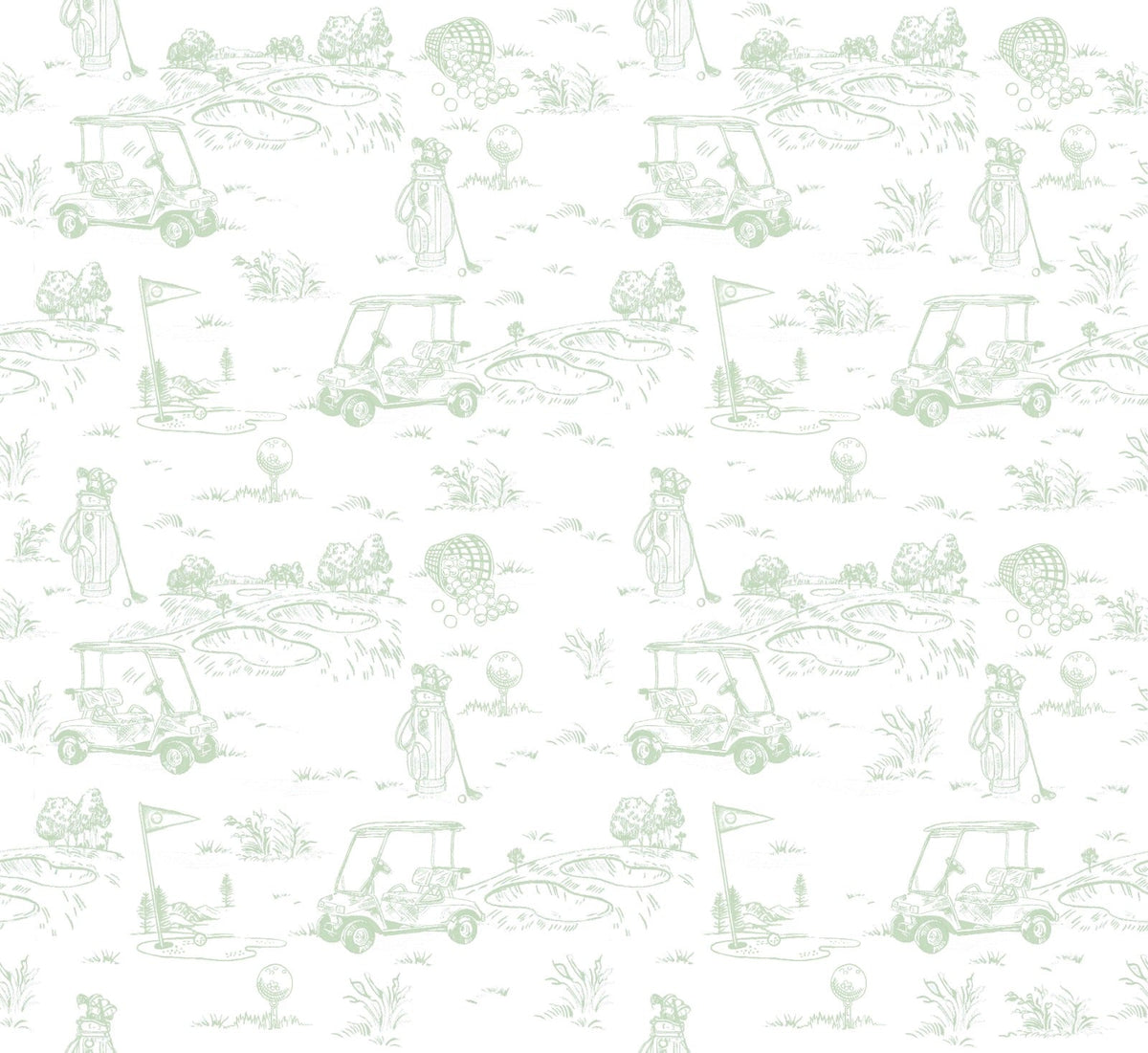 Baby Dunn FAIRWAY TOILE | LUNCH BAG (GREEN) LITTLE GOLFERS LUGGAGE - Persnickety Shop
