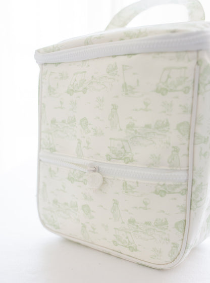 Baby Dunn FAIRWAY TOILE | LUNCH BAG (GREEN) LITTLE GOLFERS LUGGAGE - Persnickety Shop