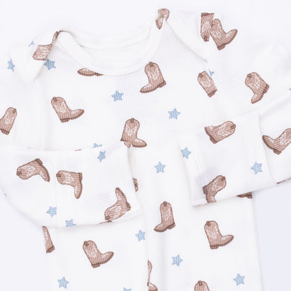 PREORDER Angel Dear Mini Cowboy Boots - Knotted Gown And Knotted Hat