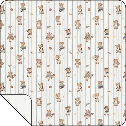 Angel Dear Mixed Sports Bears - Swaddle Blanket