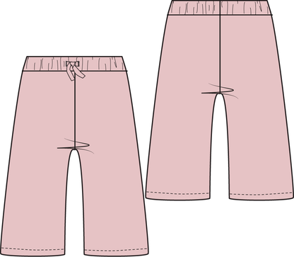 Angel Dear Solid Veiled Pink - Wide Leg Pant