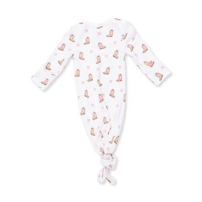 PREORDER Angel Dear Mini Cowgirl Boots - Knotted Gown And Knot Headband