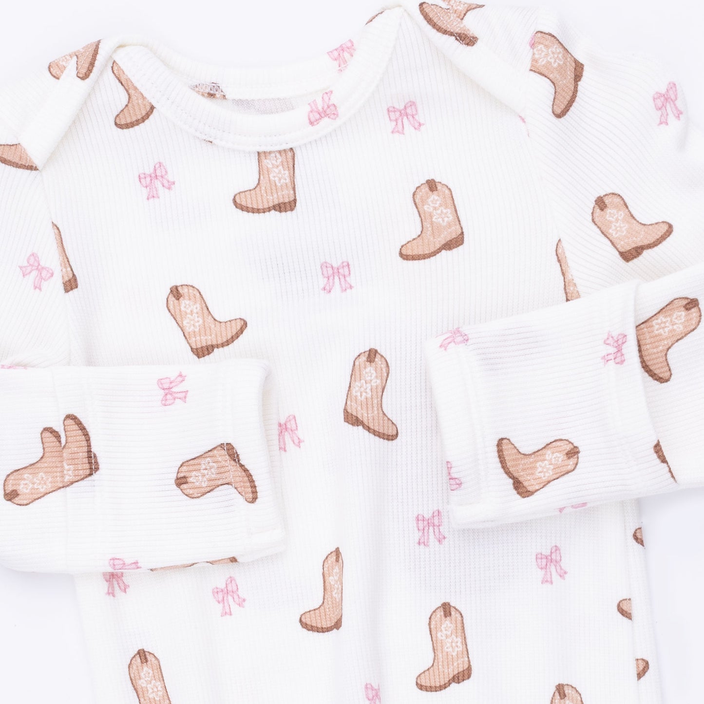 PREORDER Angel Dear Mini Cowgirl Boots - Knotted Gown And Knot Headband