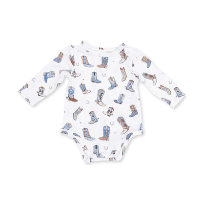 PREORDER Angel Dear Buckaroo Boots - Long Sleeve Bodysuit