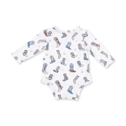PREORDER Angel Dear Buckaroo Boots - Long Sleeve Bodysuit