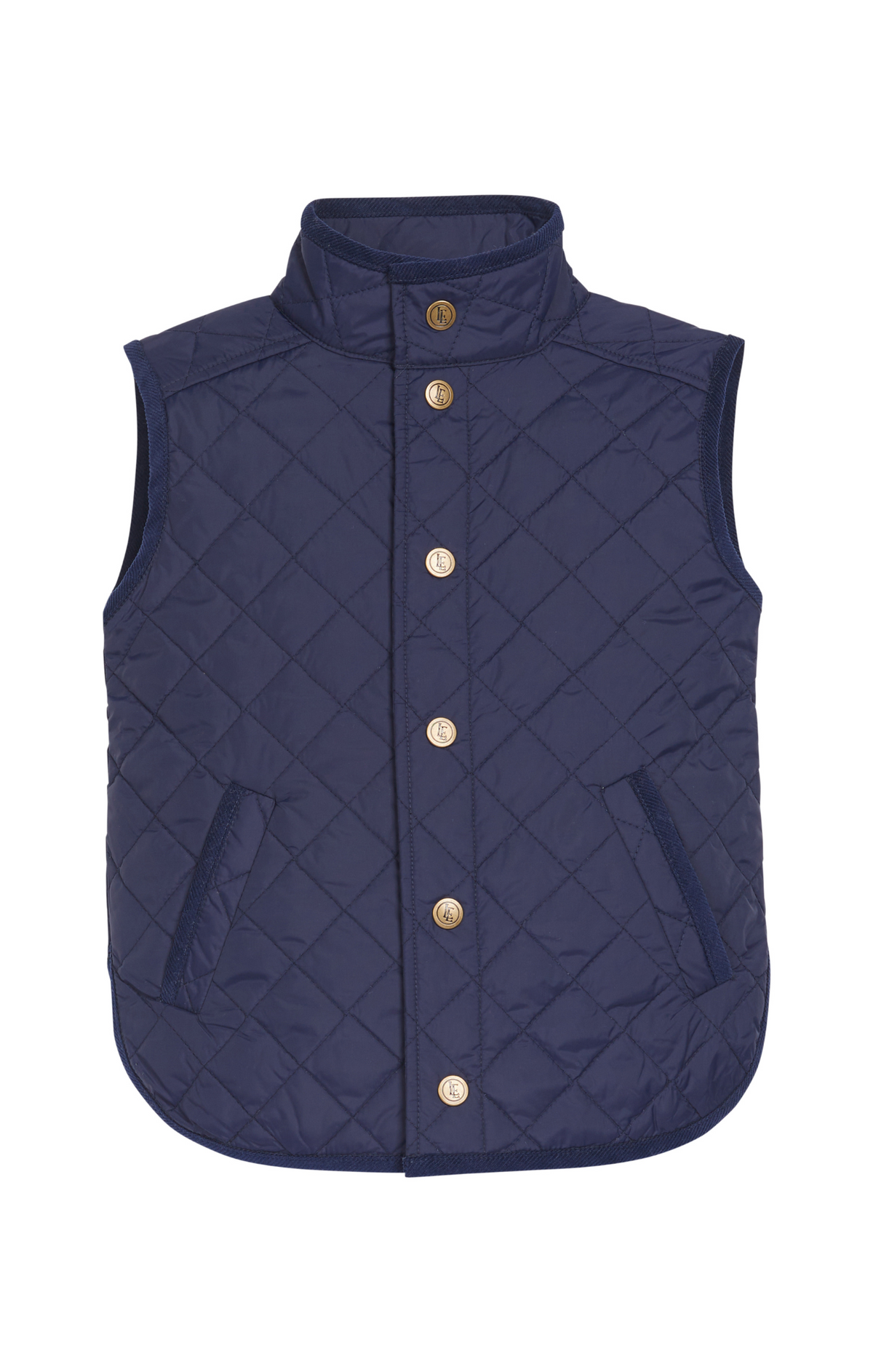 Little English Classic Quilted Vest - Navy