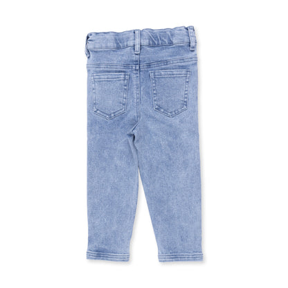 PREORDER Angel Dear Old School Blue Stretch Denim - Adjustable Pants