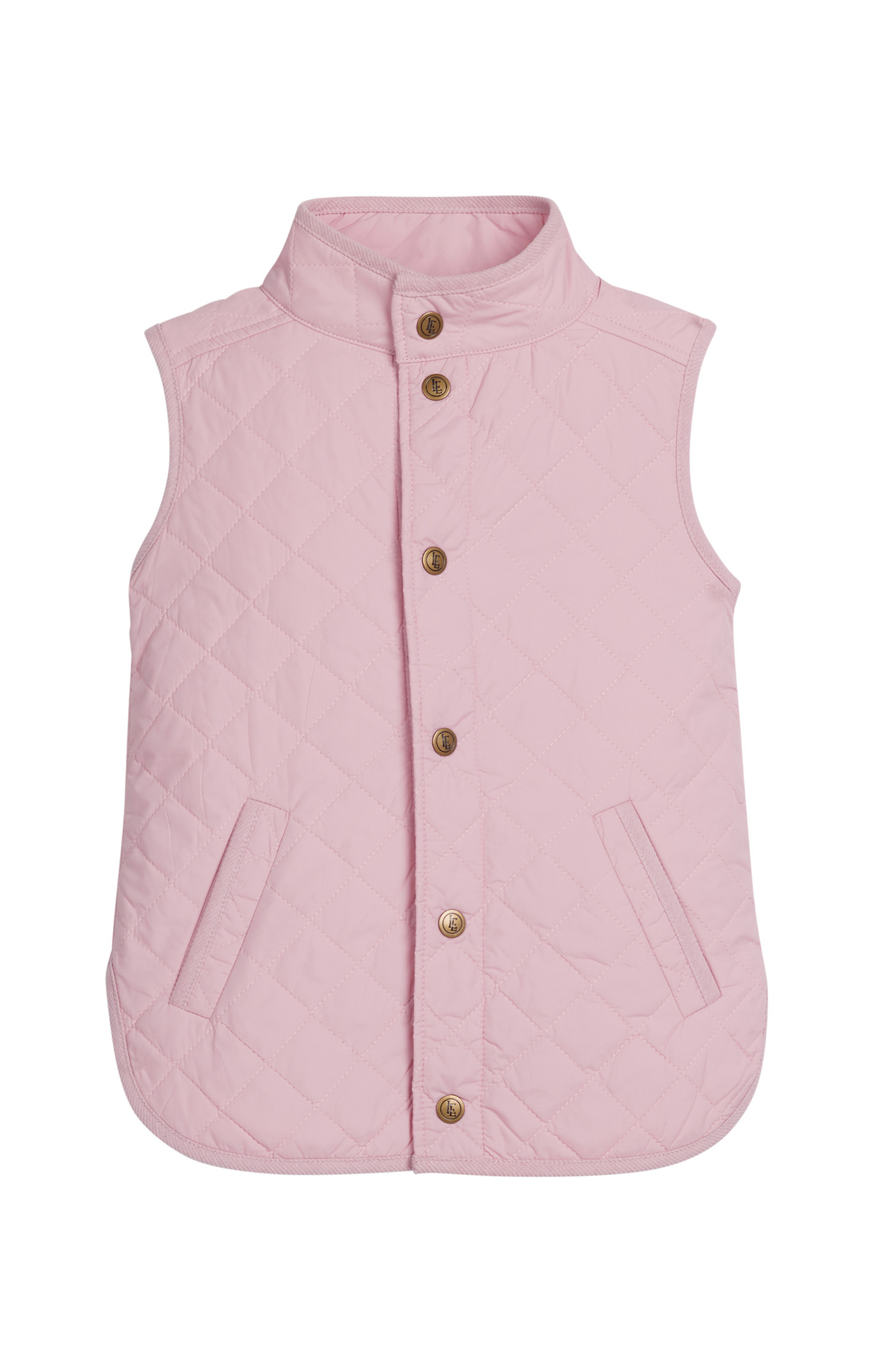 Little English Classic Quilted Vest - Light Pink
