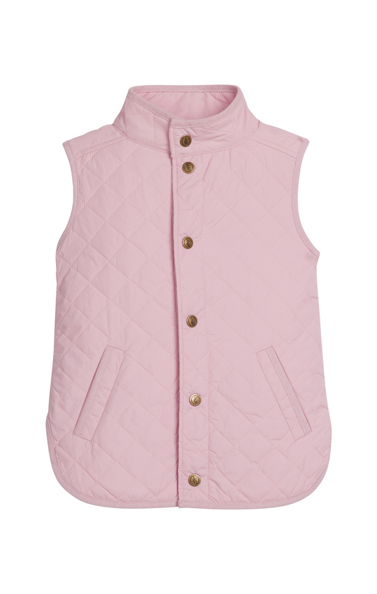 Little English Classic Quilted Vest - Light Pink