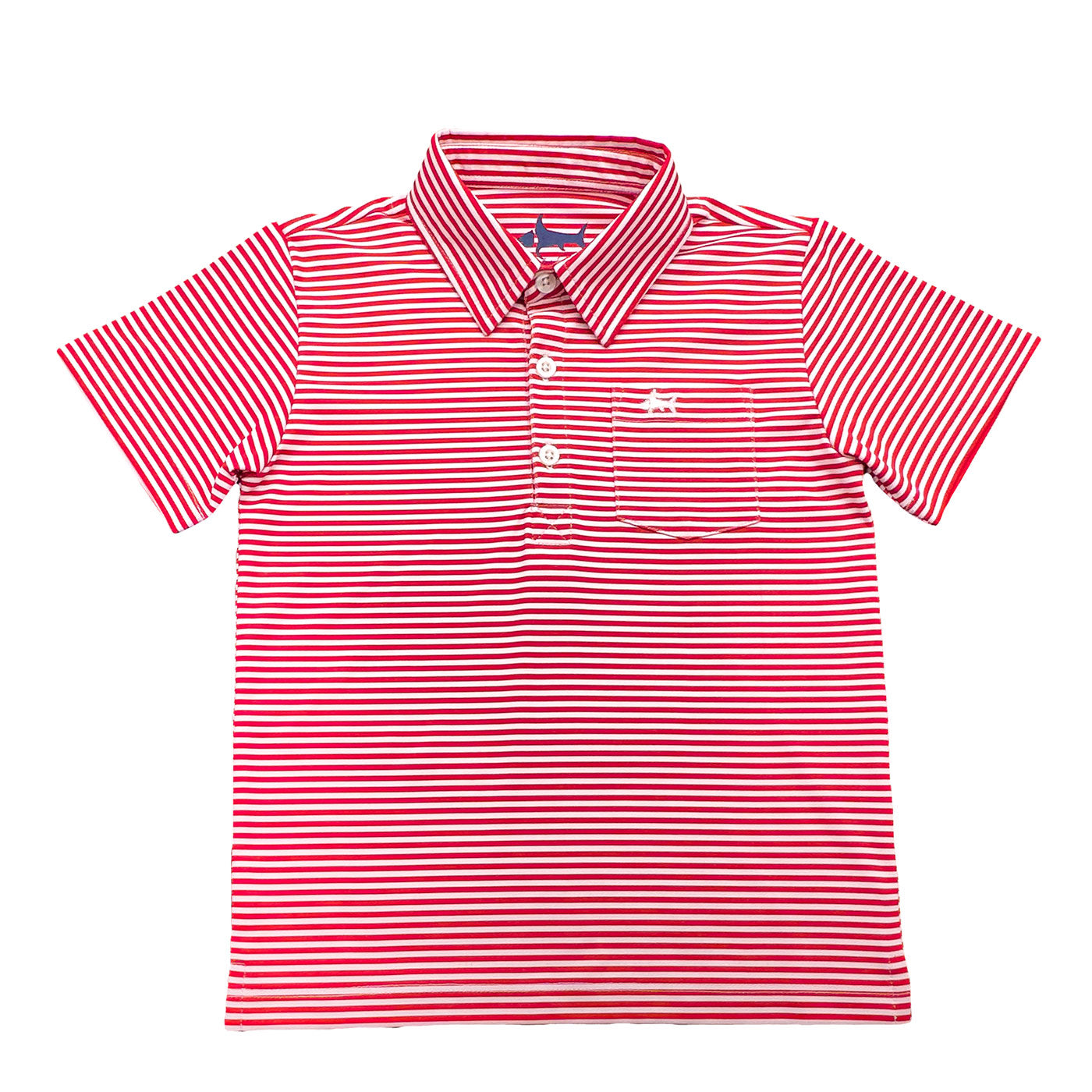 SALTWATER BOYS COMPANY INSHORE PERFORMANCE POLO RED STRIPE - Persnickety Shop