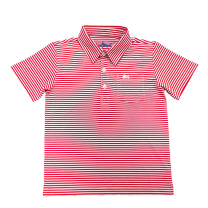 SALTWATER BOYS COMPANY INSHORE PERFORMANCE POLO RED STRIPE - Persnickety Shop